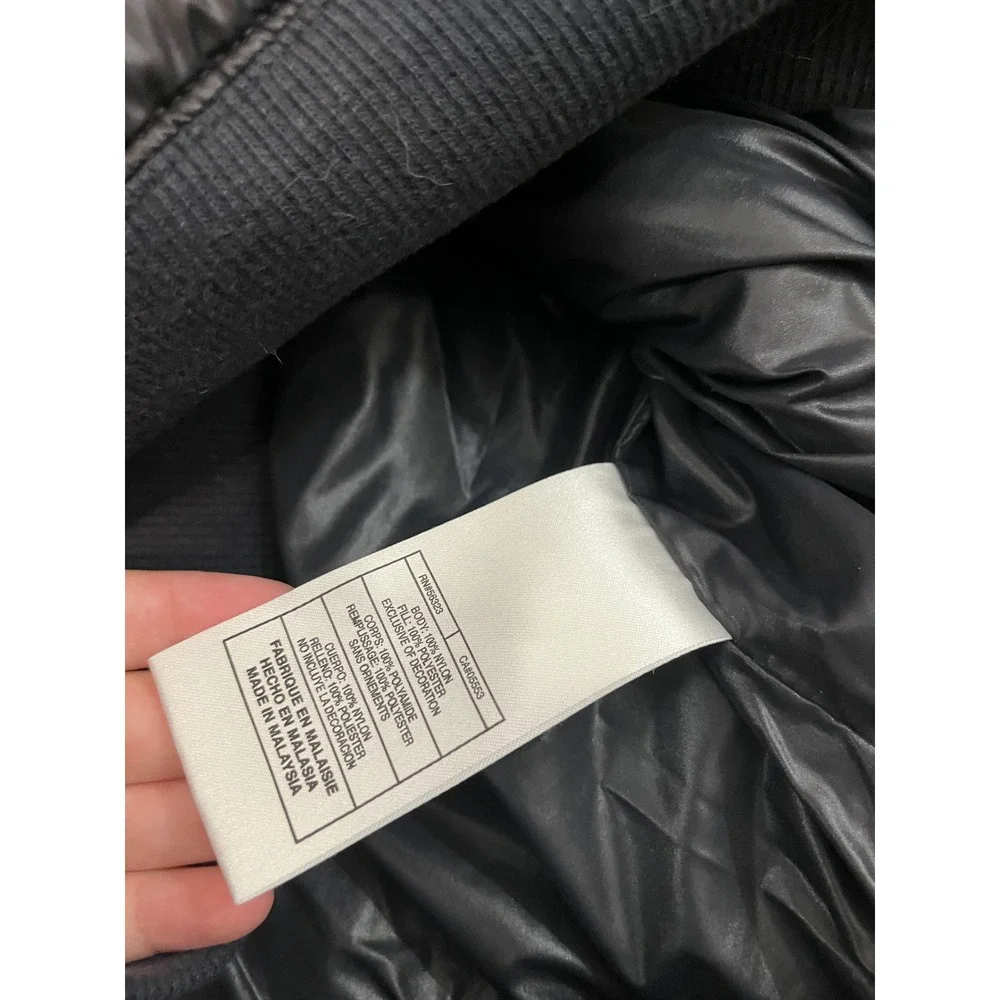 Nike Sportswear Puffer Vest Womens L 12-14 Black Quilted Full Zip 299302-010